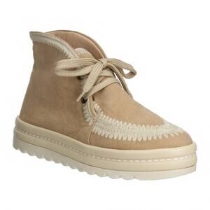 NEW LOVE RIO women's carrie suede bootie in nude
